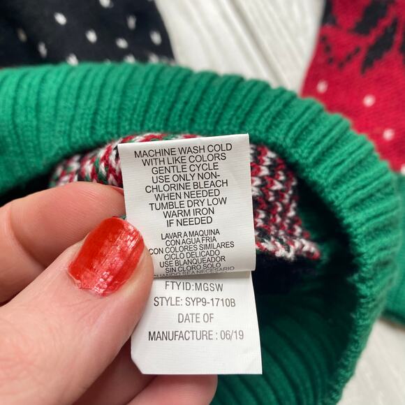 Ugly Holiday Sweater Let It Glow Reindeer Christmas Sweater Size Large - Picture 9 of 9